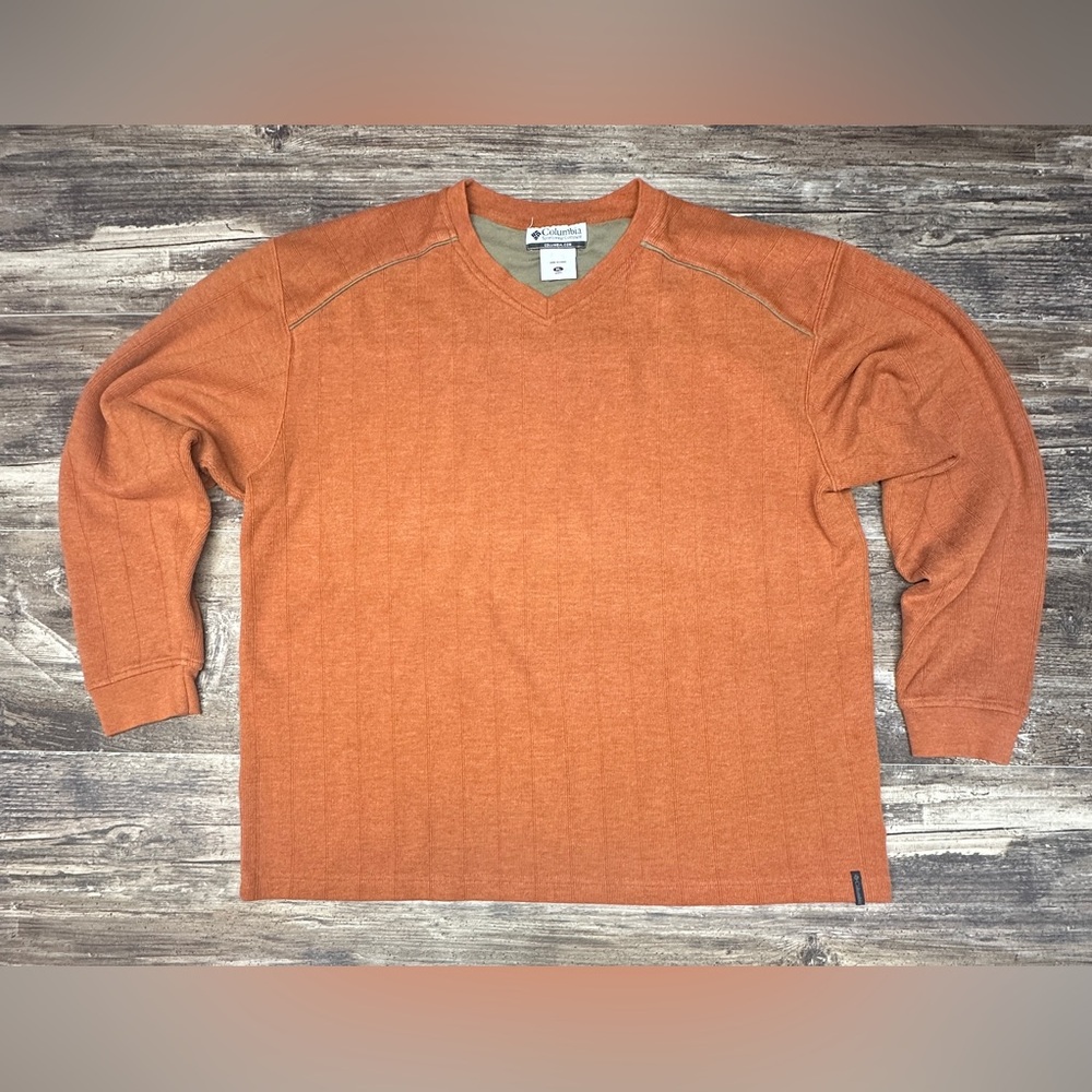 Columbia Sweater - V-neck ribbed pullover sweater - Mens XL - GUC